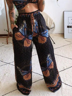 Boho Butterfly Print Top Pants Set (5)