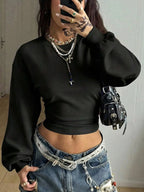 Long Sleeve Cropped T-shirt
