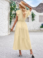 V-neck Ruffle Layered Dress photo 16