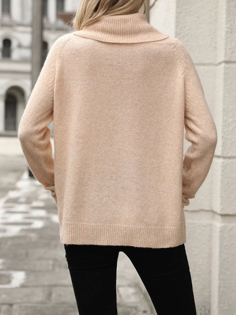 Turtleneck Long Sleeve Sweater (2)