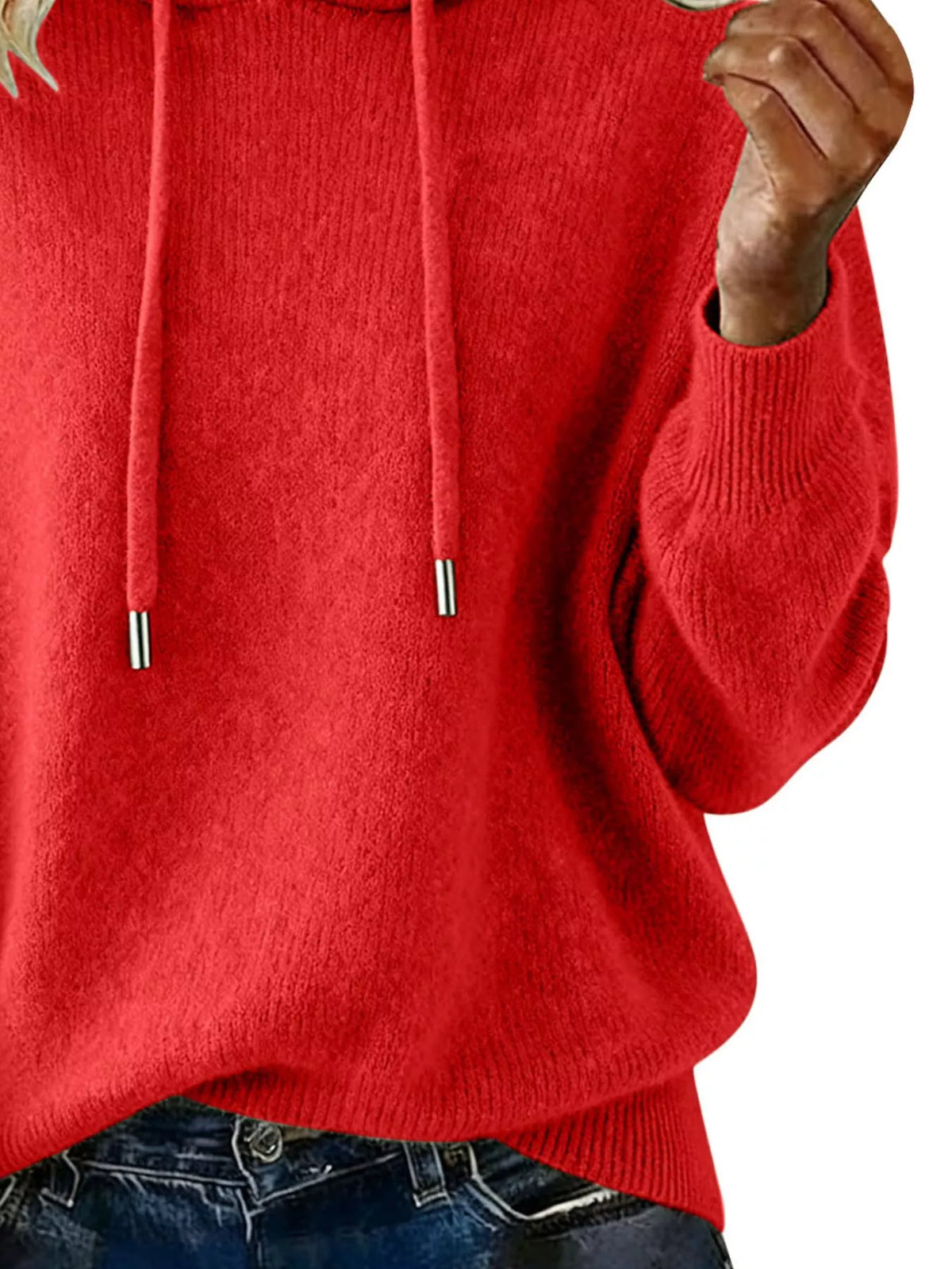 Drawstring Long Sleeve Hooded Sweater (27)