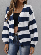 Striped Button-up Long Sleeve Cardigan (20)