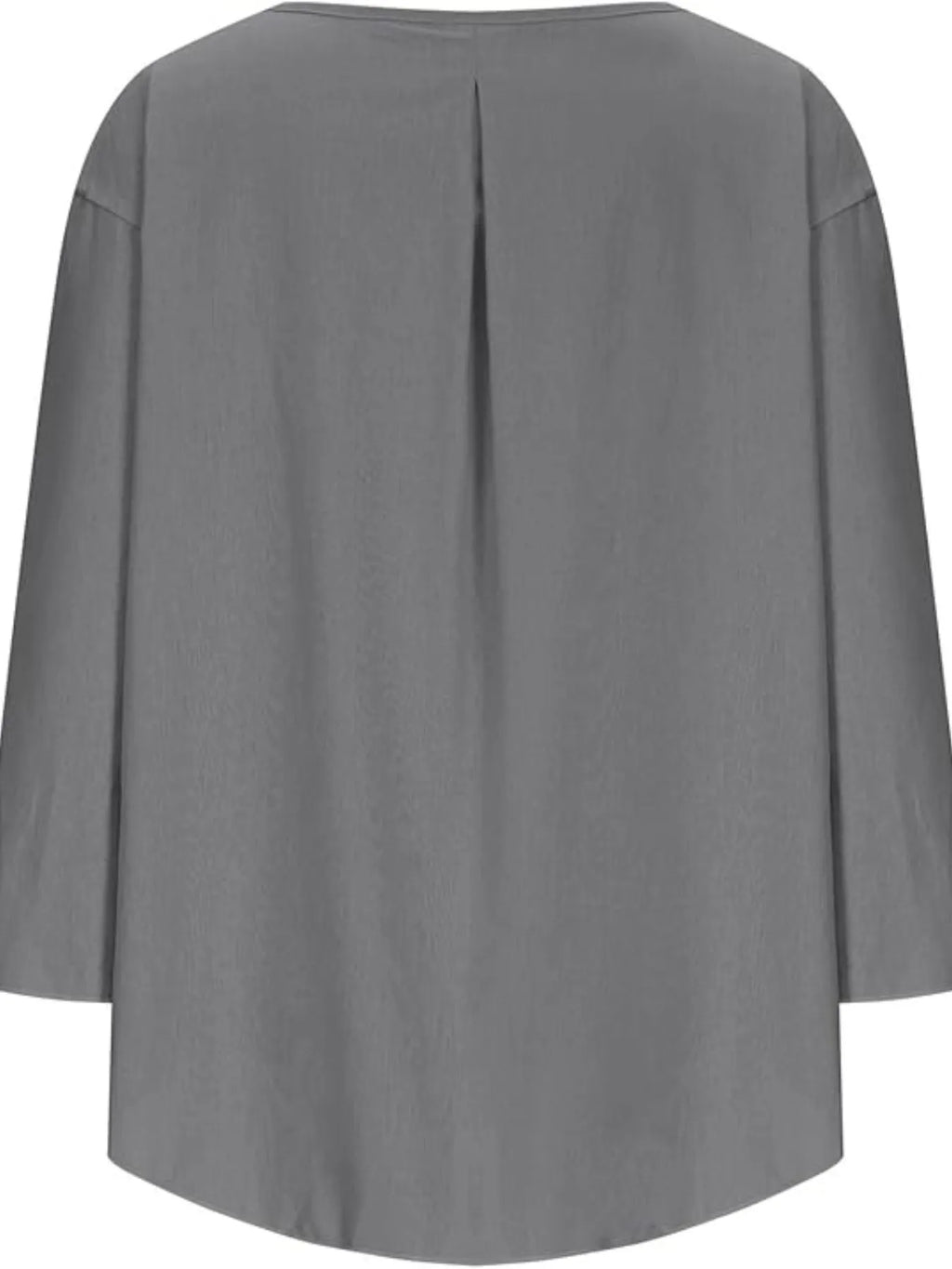 Full Size Round Neck Relaxed Fit Blouse Plus (24)
