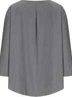Full Size Round Neck Relaxed Fit Blouse Plus (24)