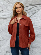 Casual Corduroy Button-down Jacket (3)