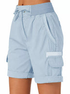 Full Size Drawstring Cargo Shorts Plus (34)