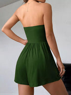 Chic Strapless Ruched Waist Romper (3)