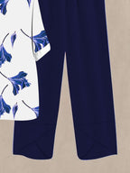 Printed Half Sleeve Top Pants Set (27)