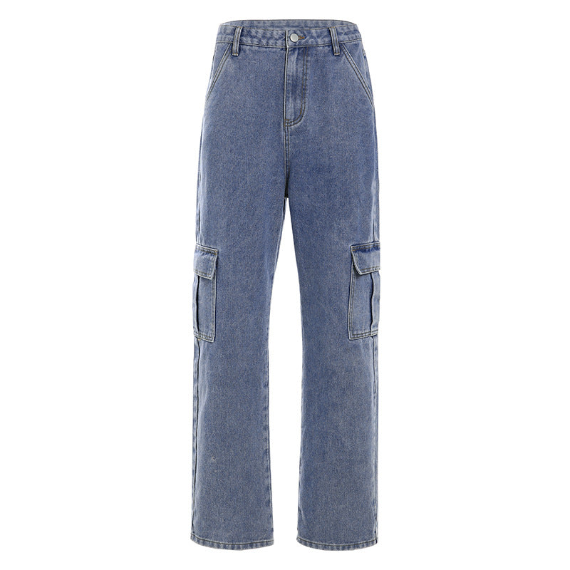 Denim Straight Leg Pants photo 3