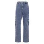 Denim Straight Leg Pants photo 3