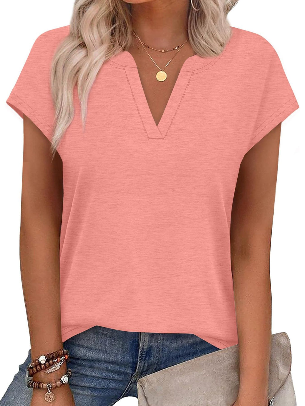 Notched Short Sleeve T-shirt (19)