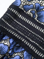 Printed V-neck Ruffle Sleeve Midi Dress (13)