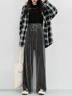 Corduroy Wide-leg Pants variant CJNSXZKT01141-Grey-S|CJNSXZKT01141-Grey-XL|CJNSXZKT01141-Grey-3XL|CJNSXZKT01141-Grey-XXL|CJNSXZKT01141-Grey-M|CJNSXZKT01141-Grey-L
