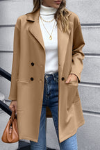 Lapel Collar Long Sleeve Blazer (3)