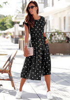 Polka Dot Breasted Casual Dress photo 2