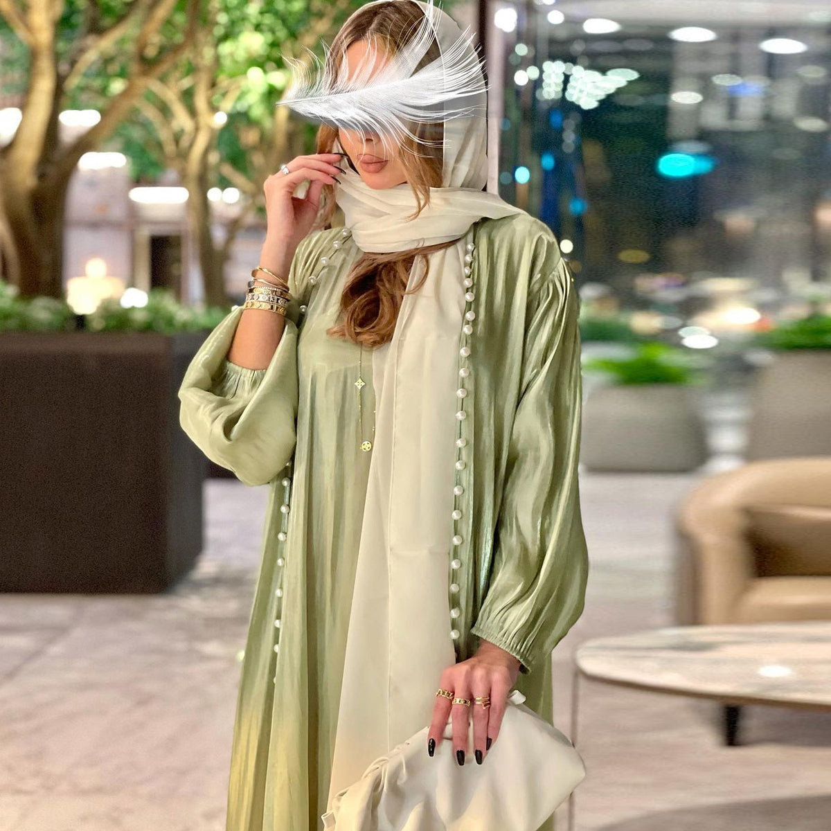 Bright Silk Satin Dress photo 2