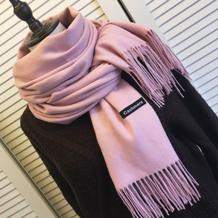 Cashmere Scarf Solid Color photo 1