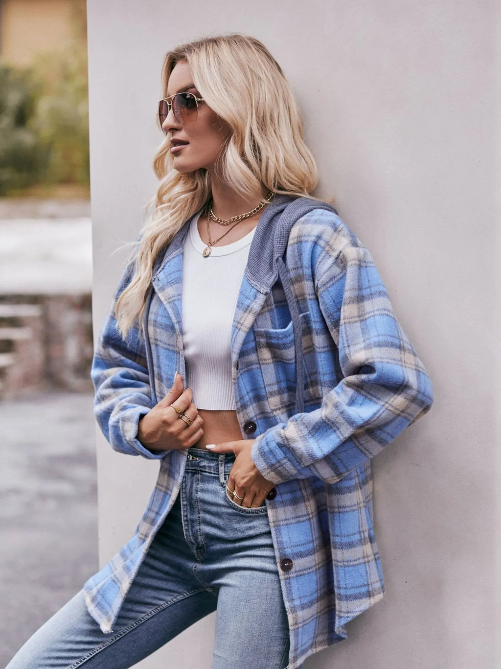 Oversized Plaid Button Up Shacket (17)