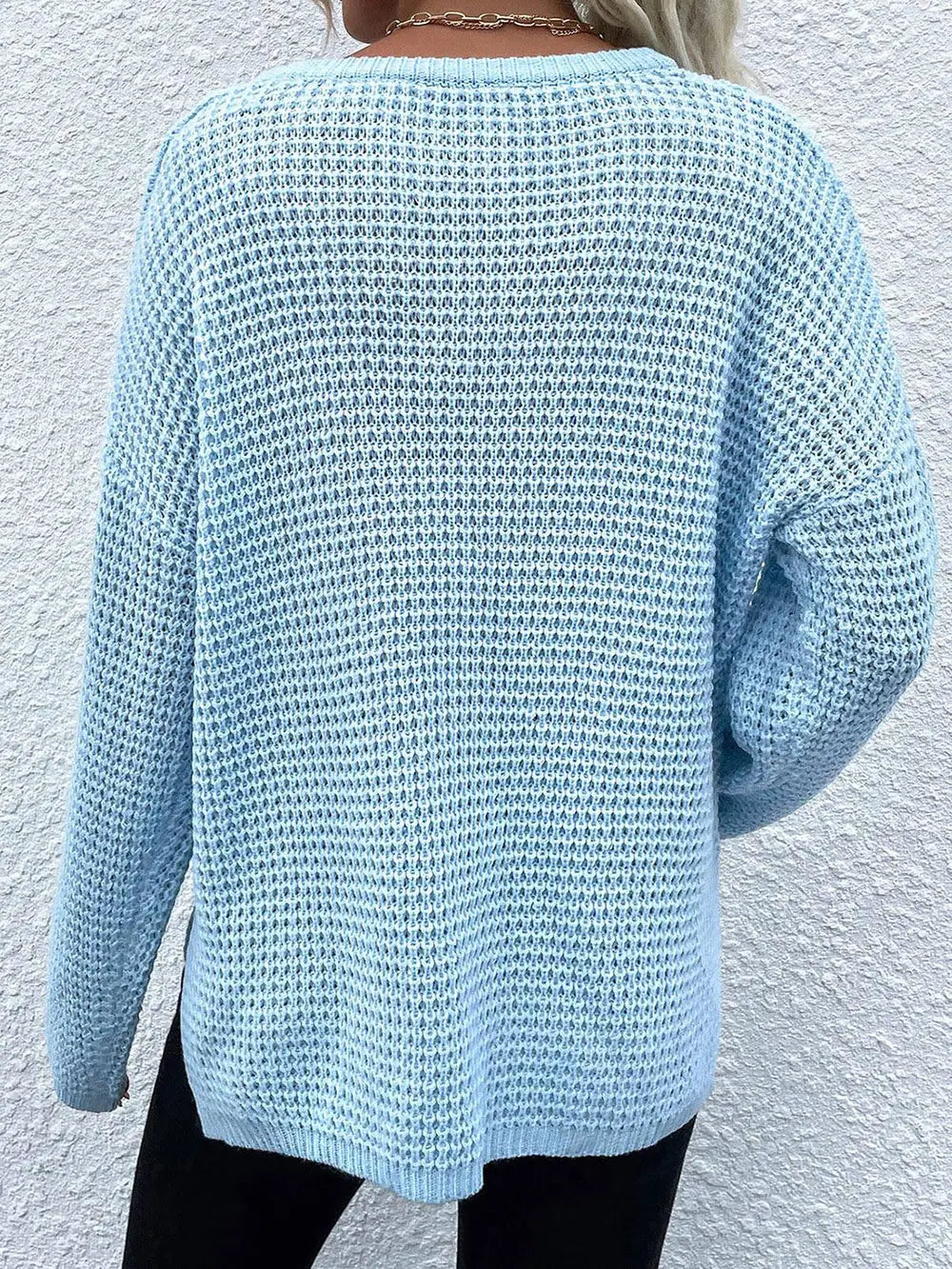 Notched Long Sleeve Sweater (18)