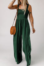 Smocked Square Neck Wide Leg Jumpsuit Pockets (5)