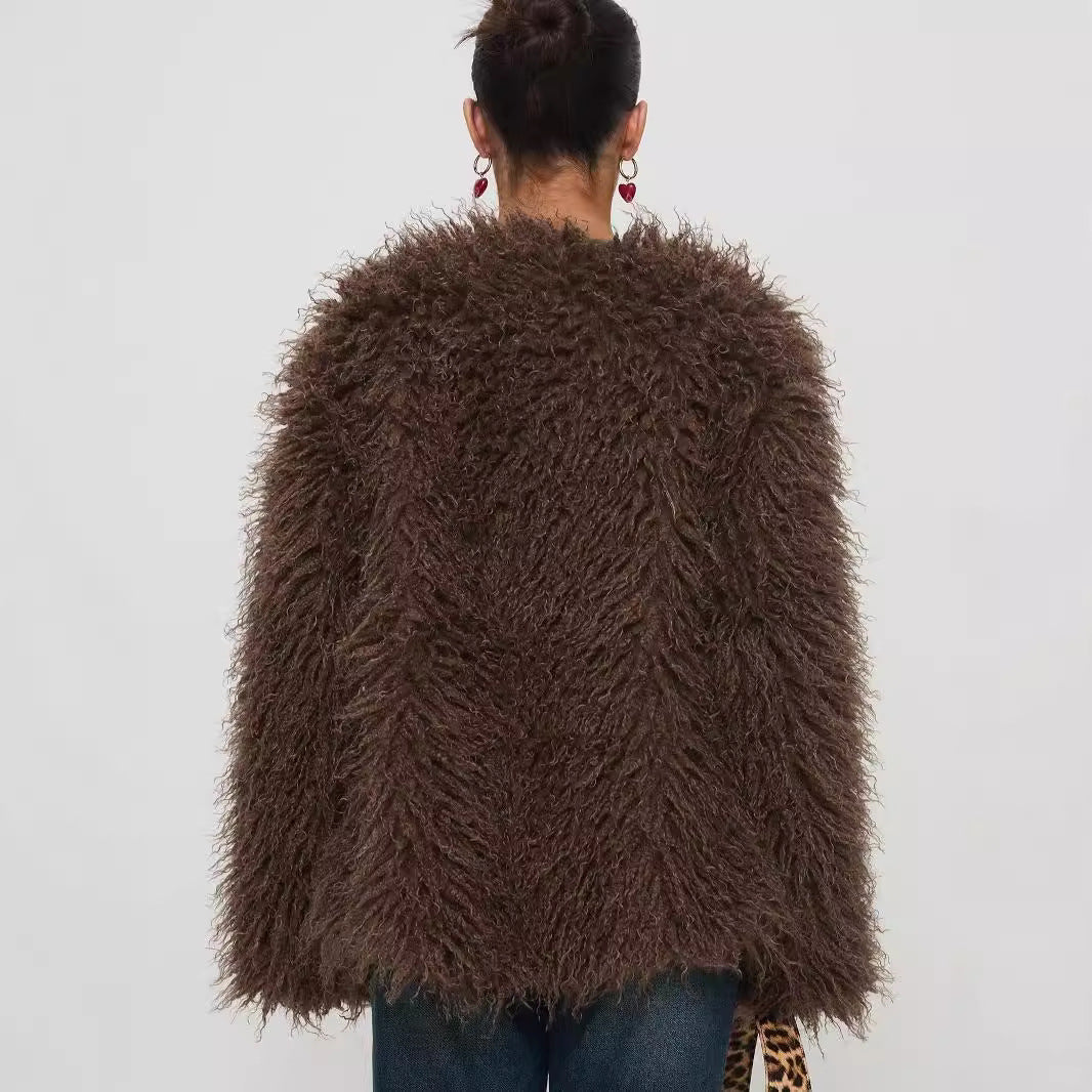 Coat Faux Fur Jacket photo 1