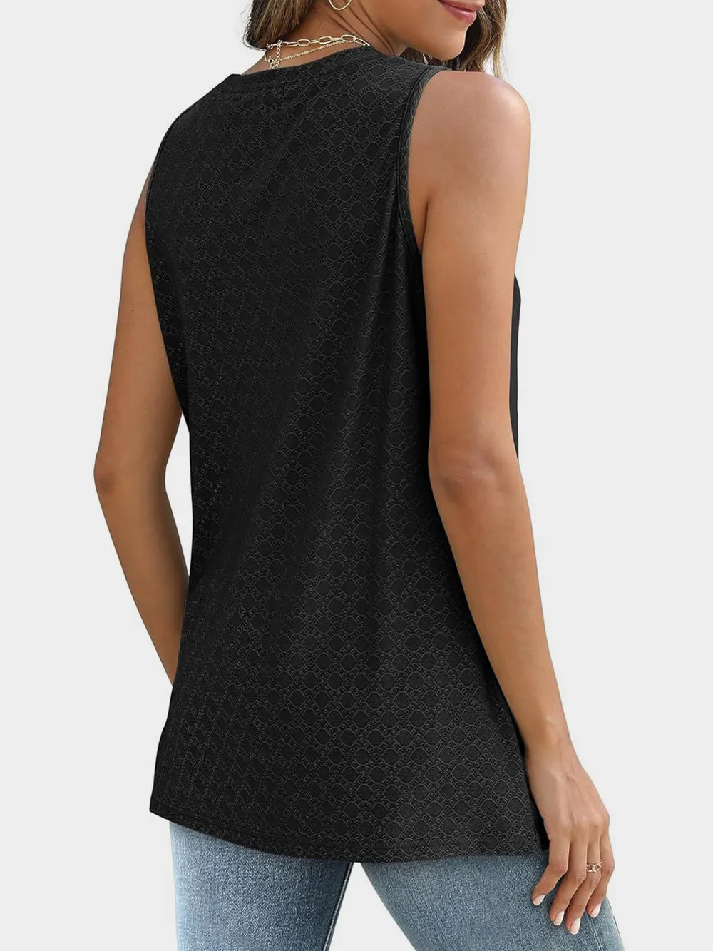 Eyelet Round Neck Tank (20)