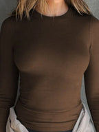 Round Neck Long Sleeve T-shirt (5)