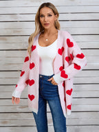 Heart Open Front Long Sleeve Cardigan (3)