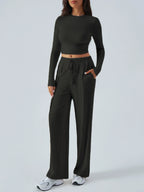 Round Neck Long Sleeve Top Pants Set (9)