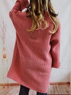 Open Front Long Sleeve Cardigan Pockets (2)