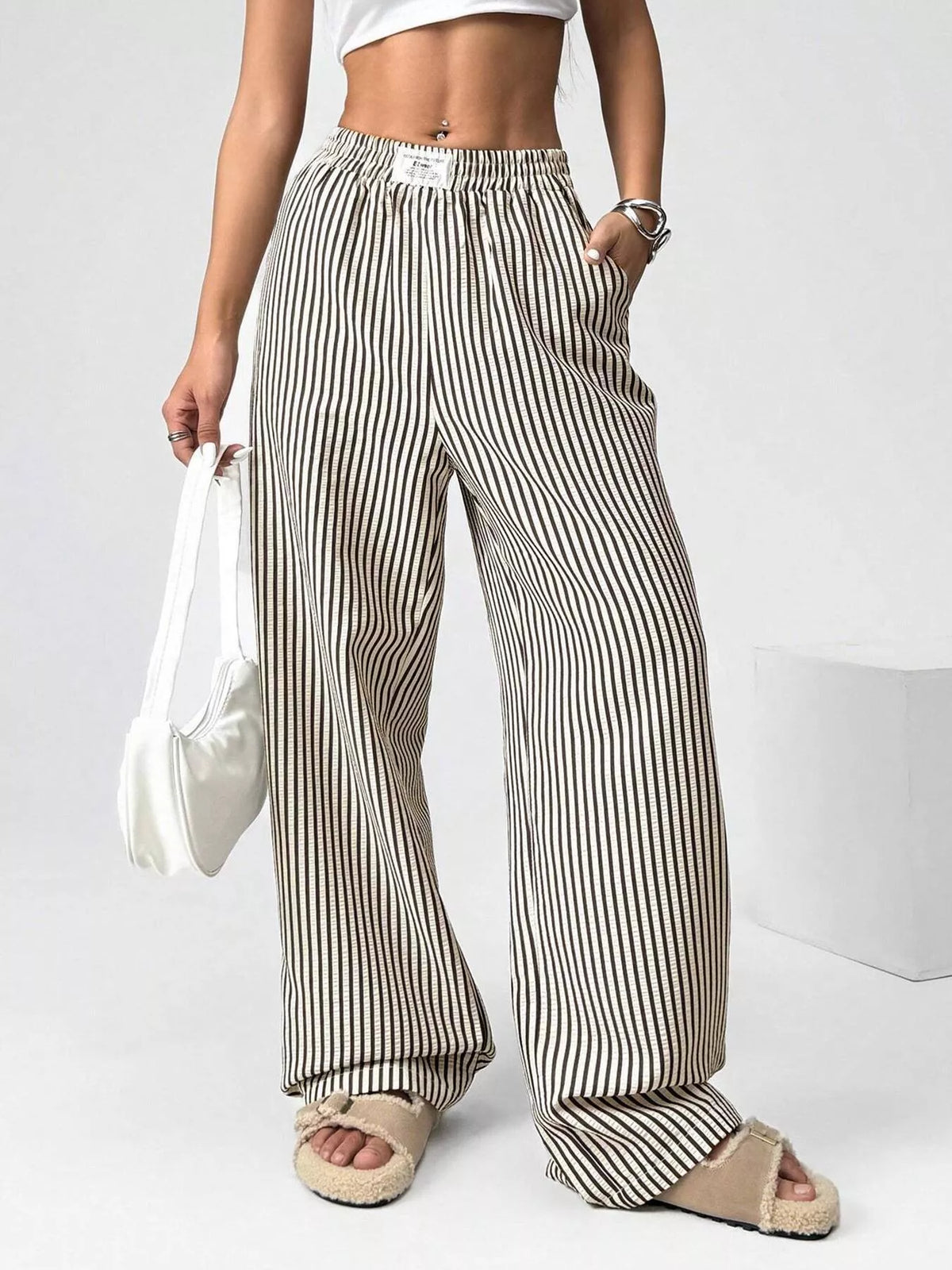 Striped High-waisted Wide Leg Pants (13)