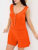 Casual Button-down Sleeveless Romper (24)