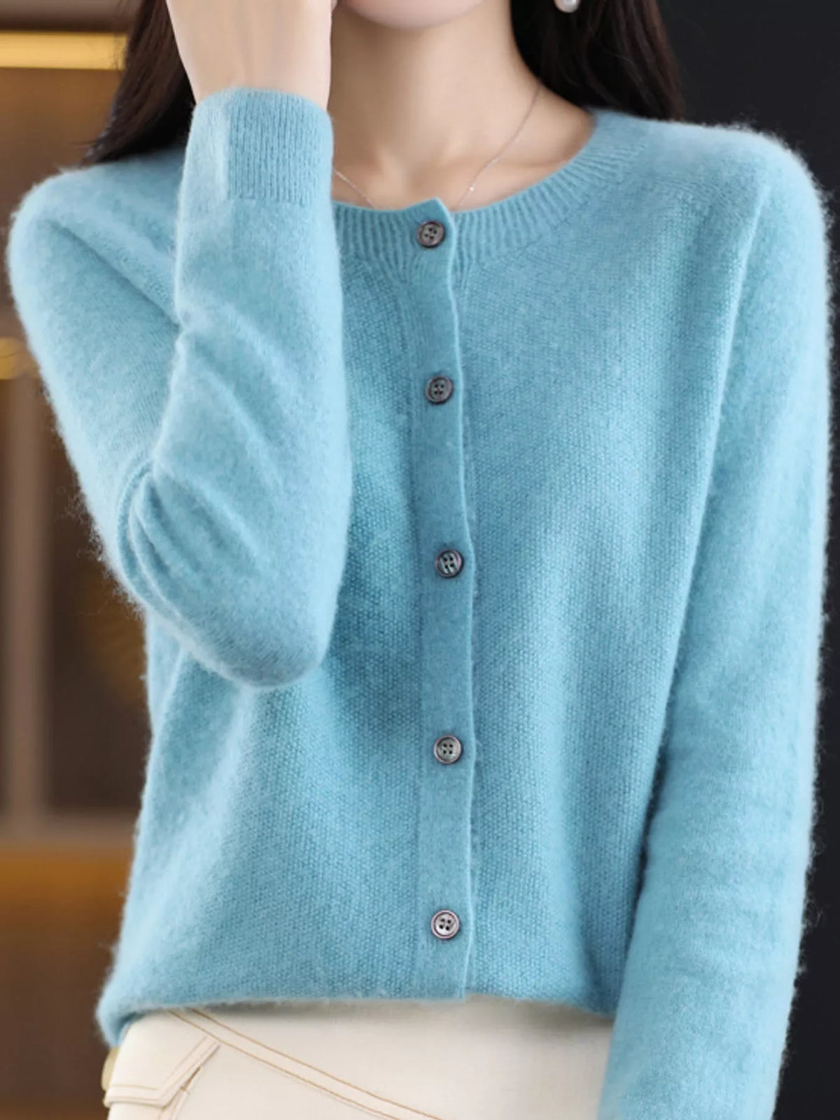 Button-down Long Sleeve Cardigan (48)