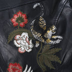 Embroidered Leather Jacket photo 1