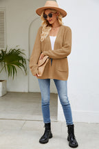 Open Front Long Sleeve Cardigan Pockets (13)