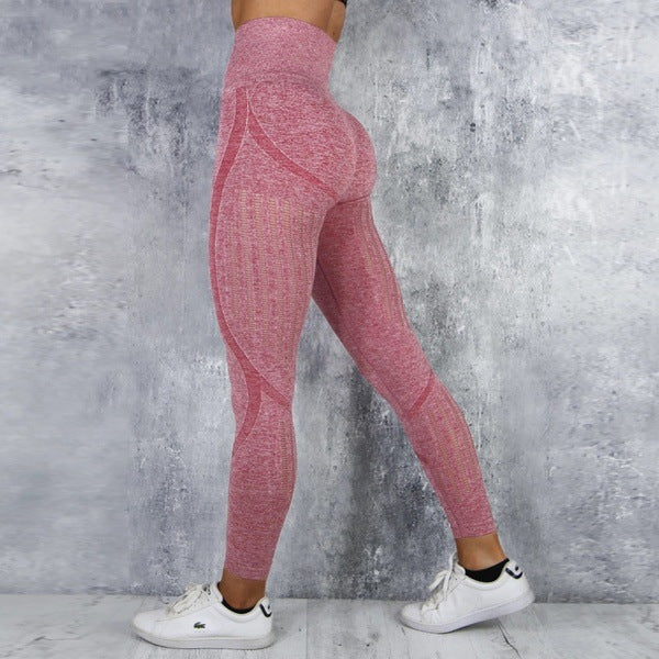 High Waist Yoga Pants Knit variant CJNSXZDD00481-Pink-S|CJNSXZDD00481-Pink-M|CJNSXZDD00481-Pink-L|CJNSXZDD00481-Pink-XL