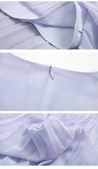 V-neck Tight Waist Pleated Swing Long Jumpsuit Bud photo 3
