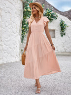V-neck Ruffle Layered Dress photo 6