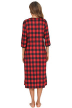 Round Neck Three-quarter Sleeve Midi Night Dress (27)