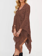Fringe Openwork Knit Cover Up (9)