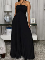 Pleated Halter Neck Wide Leg Jumpsuit (2)