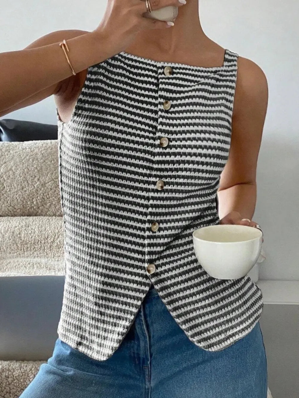 Button Down Striped Tank (18)