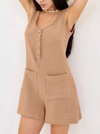 Casual Button-down Sleeveless Romper (19)