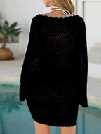 Round Neck Openwork Cover-up (11)