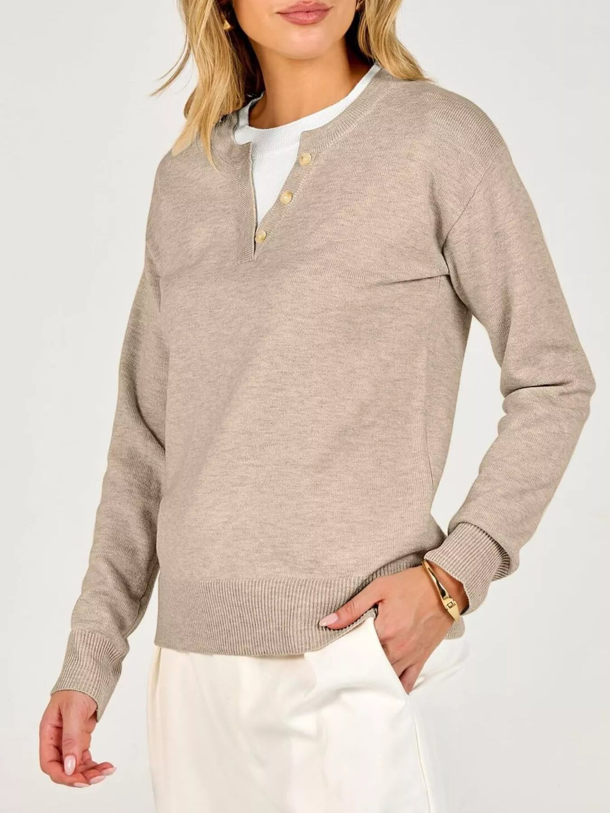 Long Sleeve Dropped Shoulder Sweater (4)