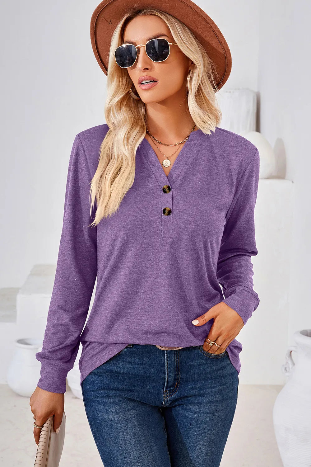 Notched Long Sleeve T-shirt (27)