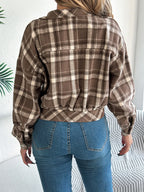 Plaid Button Up Long Sleeve Jacket (10)