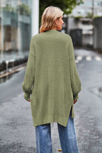 Open Front Dropped Shoulder Longline Cardigan (24)