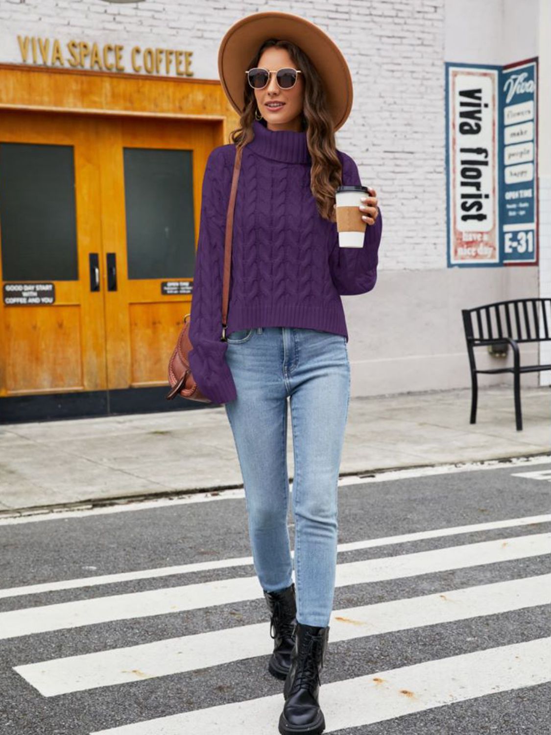 Turtle Neck Cable-knit Sweater (12)