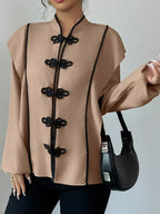 Chinese-style Mandarin Collar Blouse (13)